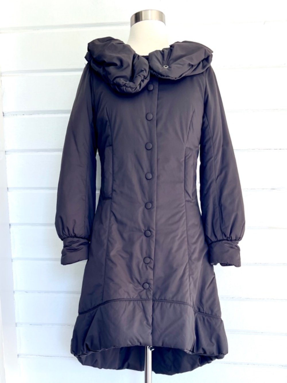 COP-COPINE Puffer Midi Coat in Brown - 38/ US 6